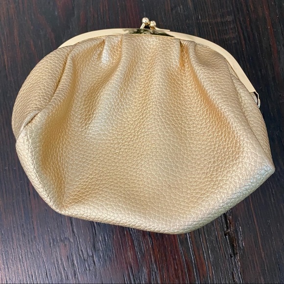 Victoria’s Secret Kiss Lock Gold Pouch Case 5.5” x 6” x 2” - Picture 6 of 10